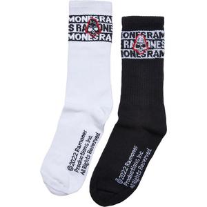 Ramones Skull Socks 2-Pack černá/bílá obraz