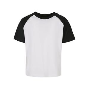 Chlapecké tričko s kontrastním raglánem bílo/černé obraz