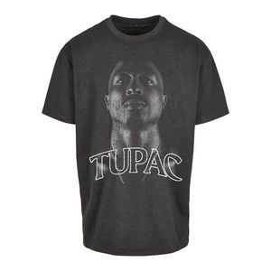 Tupac Up Oversize Tee dřevěné uhlí obraz