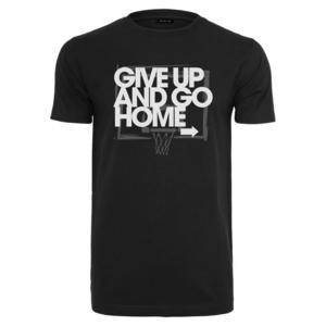 Černé tričko Give Up and Go Home obraz