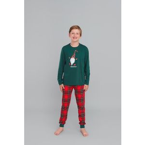 Chlapecké pyžamo Narwik, dlouhý rukáv, dlouhé nohavice - zelená/potisk obraz