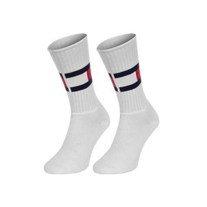 Tommy Hilfiger Socks - TH FLAG 1P white obraz