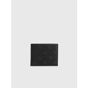 Černá pánská vzorovaná kožená peněženka Calvin Klein Jeans obraz