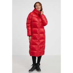Červený dámský prošívaný kabát s kapucí SAM 73 Anna obraz