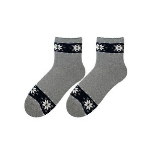 Bratex D-060 women's winter socks pattern 36-41 grey melange 015 obraz