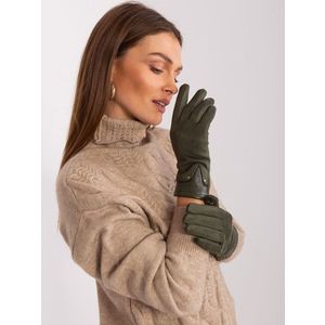 Khaki elegantní dámské rukavice obraz