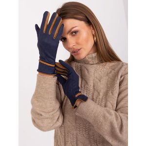 Elegantní dámské rukavice v tmavě modré barvě obraz