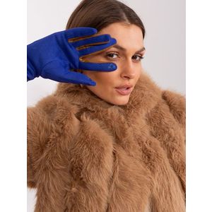 Kobaltově modré dotykové rukavice s ozdobným páskem obraz