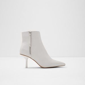 Bílé dámské kožené kotníkové boty ALDO Ciron obraz
