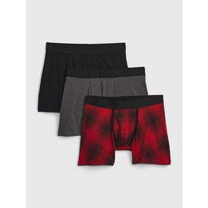 Sada tří pánských boxerek v červené, šedé a černé barvě GAP obraz