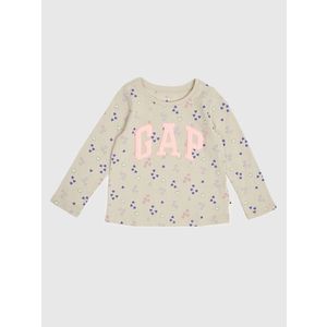 Béžové holčičí vzorované tričko s logem GAP obraz