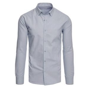Pánská jednobarevná šedá košile Dstreet obraz