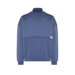 Trendyol Limited Edition Indigo Oversize/Wide Cut Labeled Fleece Inside Thick Sweatshirt obraz