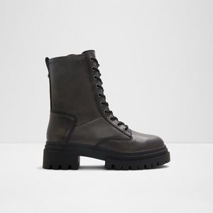 Černé dámské kožené kotníkové boty ALDO Nane obraz
