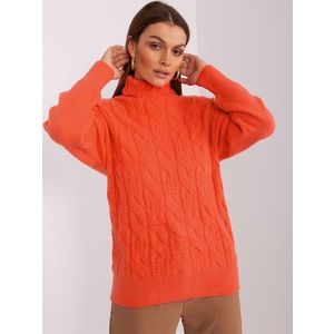 Oranžový dámský pletený svetr obraz