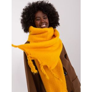 Tmavě žlutý široký dámský šátek obraz