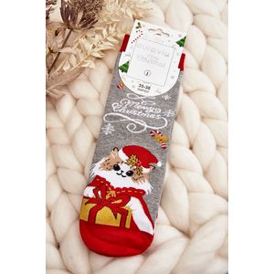 Dámské vánoční ponožky s kočičkou šedou obraz
