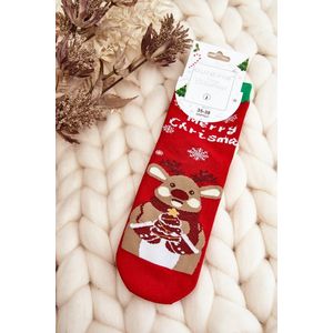 Dámské vánoční ponožky s červenými soby obraz