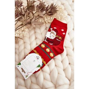 Dámské Ponožky S Santa Claus Red obraz