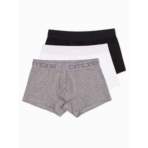 Ombre Men's cotton boxer shorts with logo - 3-pack mix obraz