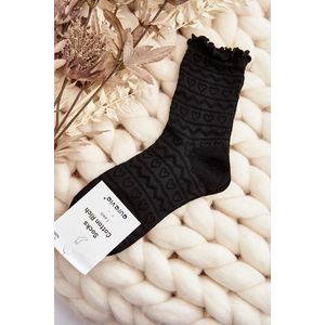 Vzorované dámské ponožky černé obraz