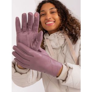 Fialové rukavice s ekologickou kůží obraz