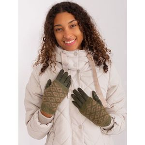Khaki zimní rukavice na smartphone obraz
