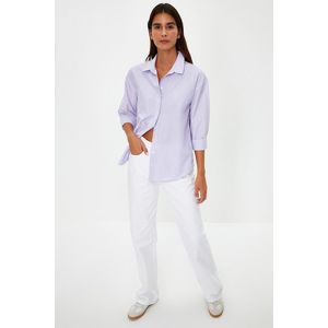 Trendyol Quickly Loose Fit Cotton Woven Shirt obraz