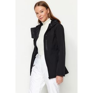 Trendyol Winter Essentials/Ski Collection Black Waterproof Hooded Fleece Jacket obraz