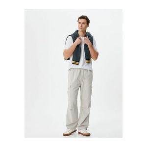 Koton Cargo padákové široké kalhoty s elastickým pasem a kapsami s detaily se stoperem obraz