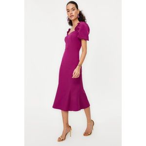 Trendyol Purple Collar Detailed Elegant Evening Dress obraz