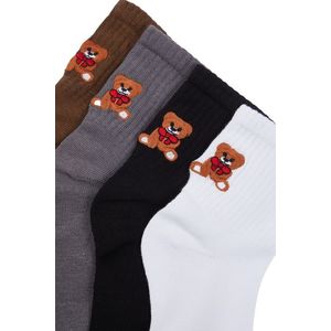 Trendyol 4-Pack Black-Multicolor Cotton Knitted Socks obraz