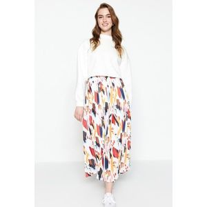 Trendyol Multi-colored Wide Pleated Skirt With An Elastic Waist. obraz