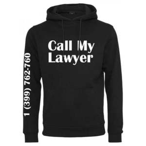 Pánská mikina Call My Lawyer Hoody - černá obraz