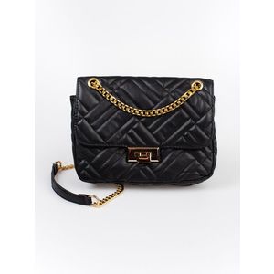 Shelvt Women's black handbag with chain obraz
