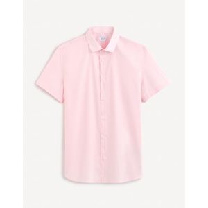 Růžová pánská košile Celio Daslim obraz