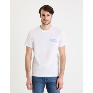 Bílé pánské tričko Celio Gexend obraz