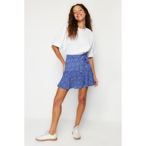 Trendyol Multi Color Floral Pattern Viscose Woven Short Skirt obraz