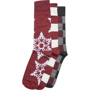 Vánoční ponožky Snowflake 3-balení - vínové obraz
