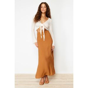 Trendyol Camel Modal A-line Maxi Length Woven Skirt obraz