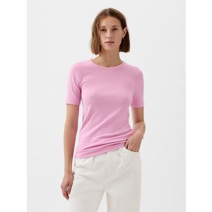 Růžové dámské basic tričko GAP obraz