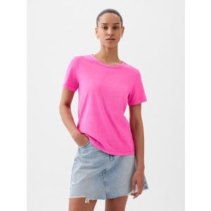 Tmavě růžové dámské basic tričko GAP obraz