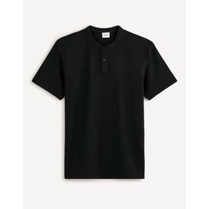 Černé pánské basic polo tričko Celio Gesohel obraz