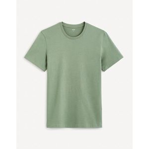 Zelené pánské basic tričko Celio Tebase obraz