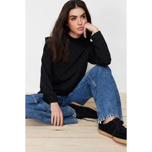 Trendyol Black Shoulder Detailed Knitted Tunic obraz