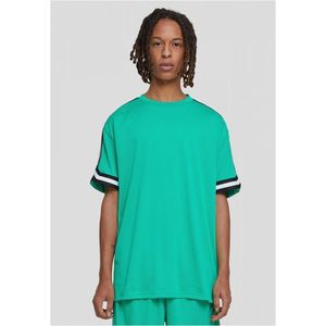 Pánské tričko Oversized Stripes Mesh Tee - zelené obraz