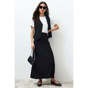 Trendyol Black Woven Fabric Long Pencil Skirt obraz