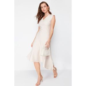 Trendyol Stone Skirt Asymmetric Midi Woven Dress obraz