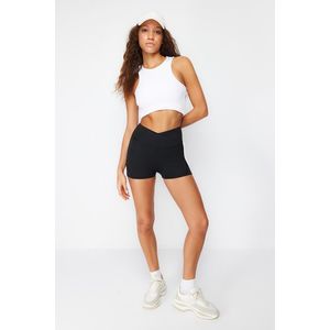Trendyol Black Restorer Extra Short Knitted Sports Shorts/Short Leggings obraz