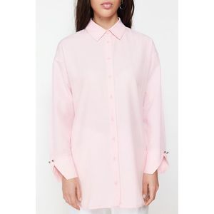 Trendyol Light Pink Cuff Detailed Woven Shirt obraz
